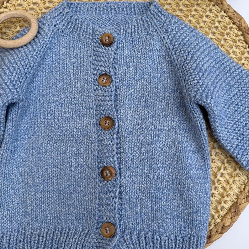 Adorable Blue Knit Cardigan for Baby Boys – Soft Cotton Spring Knitwear