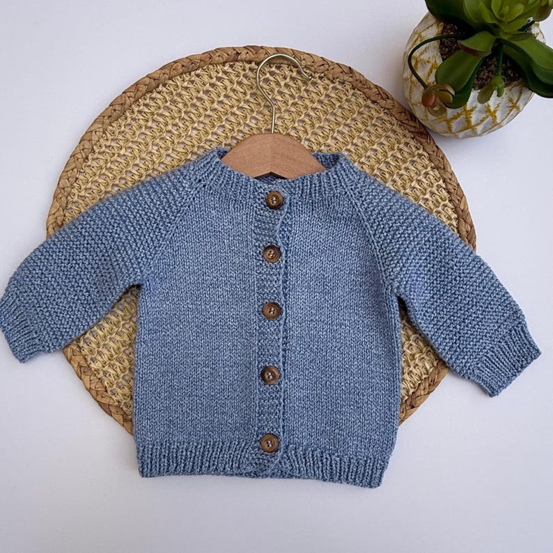 Adorable Blue Knit Cardigan for Baby Boys – Soft Cotton Spring Knitwear