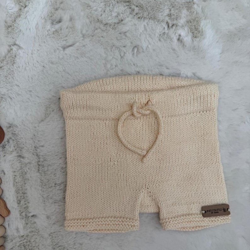 KnitJoy Handmade Cotton Knit Baby Set – Summer Top and Shorts for Baby Girls